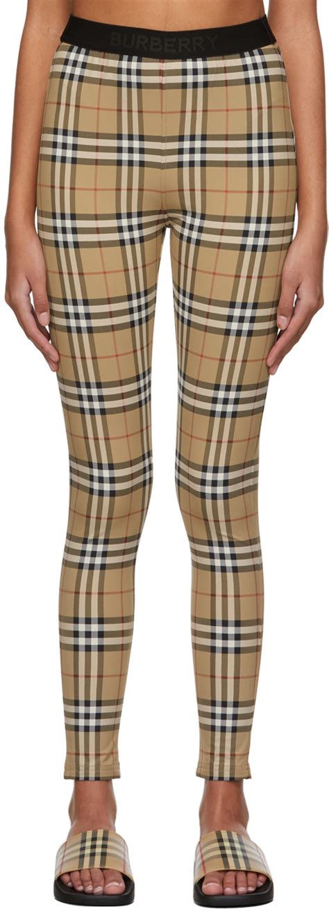 Burberry: Beige Vintage Check Belvoir Leggings